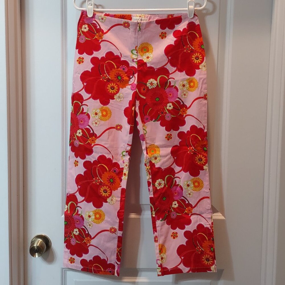 Vintage Lisa Ho cotton pants, US sz 4, 90's, Y2K, low rise